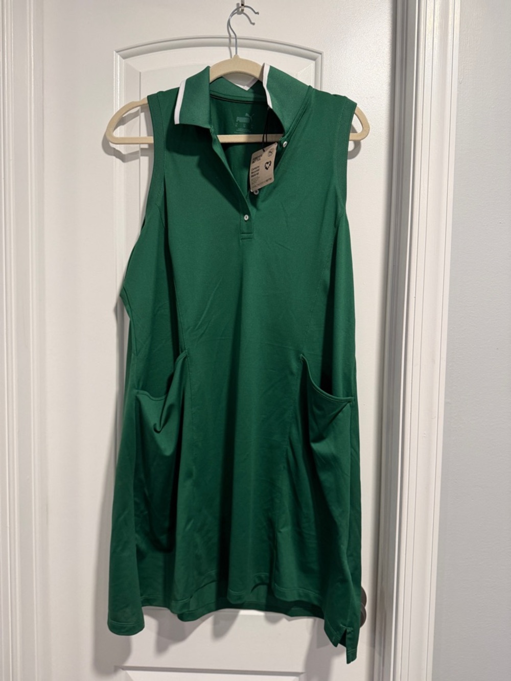 Puma Sleeveless Polo Dress in Kelly Green